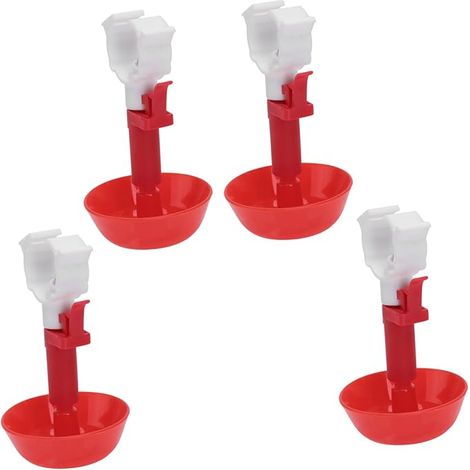 Ensemble de 4 abreuvoirs pour poulets et oiseaux, système d'hydratation pour cages ou élevage domestique.-AquaForge (1/5)