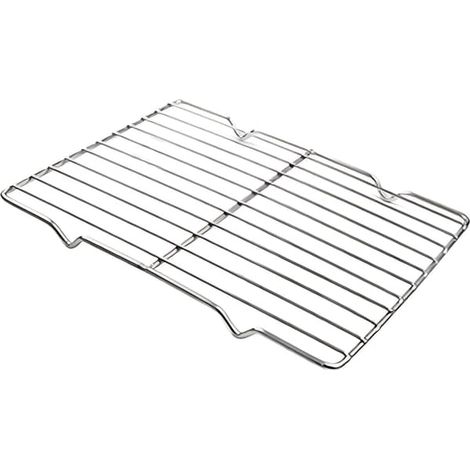Griglia da forno rinforzata in acciaio inox, 13,5 x 22,2 cm, con 4 piedini, ideale per la circolazione dell'aria, per teglie e arrosti. (1/5)