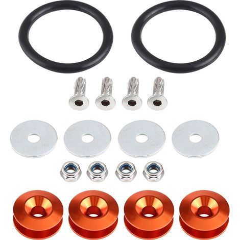 Kit d'habillage de baie moteur de rondelle de pare-chocs/boulon d'alliage d'aluminium de voiture attache à dégagement rapide