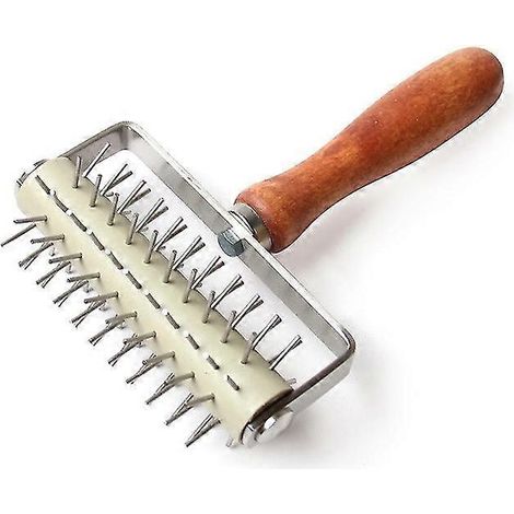 Utensili da cucina: mattarello in acciaio inox per pizze e biscotti, assortimento di utensili da forno, punteruolo con manico in legno (1/5)