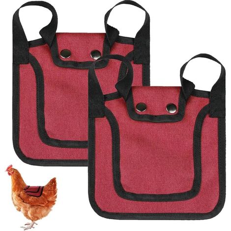 Lot de 2 selles de poulet de qualité supérieure avec sangle extensible, selles de poulet pour poules, tablier de protection dorsale pour poules avec sangle réglable, selle d'accouplement de poule (1/5)