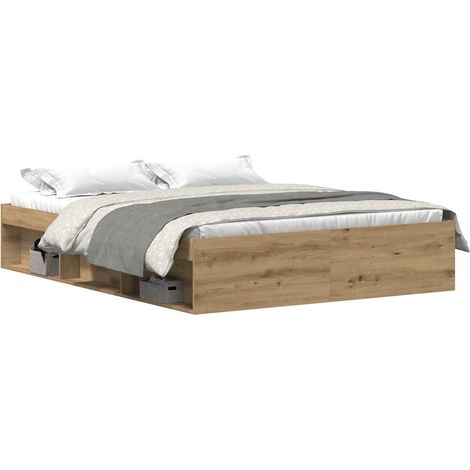 vidaXL Giroletto senza Materasso Rovere Artigianale 150x200cm (1/5)