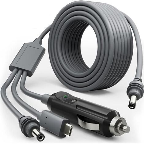 Chargeur allume-cigare 3 en 1 TYPE-C vers CC pour Starlink 4e génération Mini, longueur&nbsp: 3&nbspm (1/5)