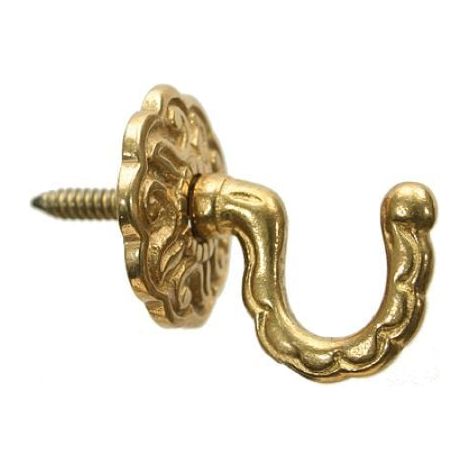 Hettich Zierhaken 33 x 38 x 45 mm Zinkdruckguss gold - 1 Stück Haken