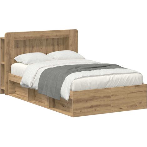 Bettgestell mit Stauraum Artisan-Eiche 120 x 190 cm vidaXL (1/5)