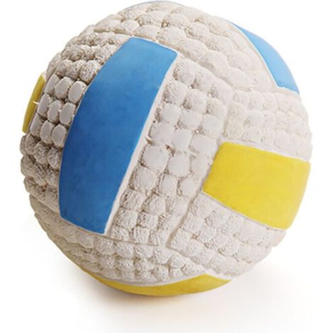 Gros jouet pour animaux en latex en forme de ballon de volley-ball avec son pour soulager les poussées dentaires (1/5)