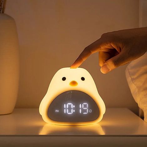Nachtlicht-Schlaftrainer, Leselampe für den Schreibtisch, Kinder-Nachttischlampe, digitaler und herkömmlicher Wecker mit Licht (1/5)