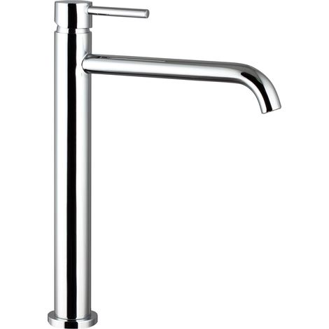 Grifo de Lavabo de Caño Alto Modelo SIRIO Fabricado en Latón cromado Monomando Acabado en Cromo (1/2)