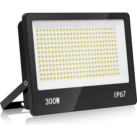 Projecteur LED Exterieur 300W, 30000LM Spot LED Extérieur Puissant, 6500K Blanc Froid Eclairage Sécurité IP67 Imperméable pour Jardin, Patio, Garage, Terrasse, Entrepôt (1/5)