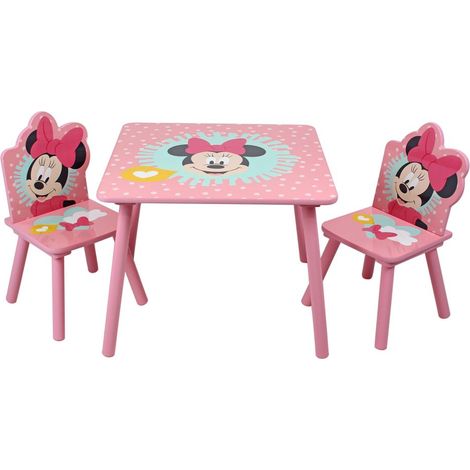 Set Tavolo con 2 Sedie Minnie in Legno (1/5)