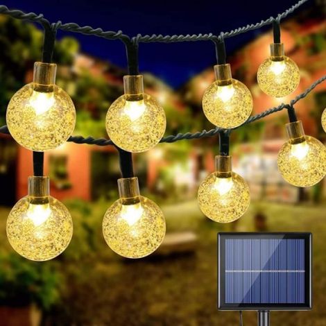 Guirlande lumineuse - - 6,5m - 30 LED - Solaire - Blanc chaud (1/4)