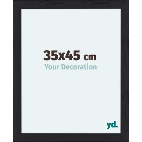 yd. - Cadre photo 35x45 - Noir Grain de Bois - MDF - Como (1/5)