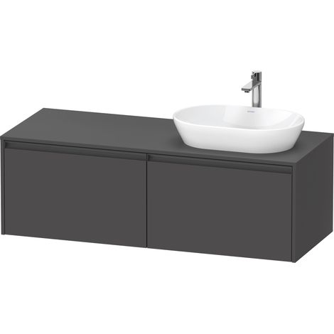 Duravit Ketho.2 bâti-support pour lavabo, découpe de la vasque à (1/2)
