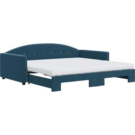 Maison Exclusive - Divano Letto Estraibile con Materassi Blu 100x200 cm Velluto