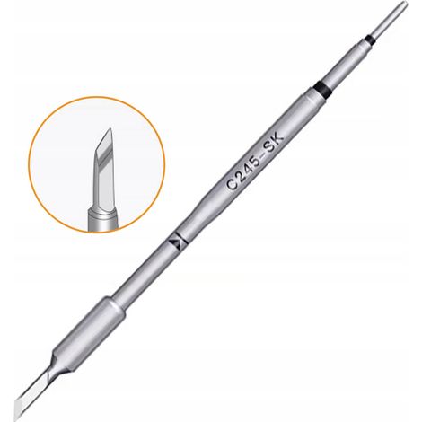Punta di Saldatura C245-SK – Compatibile con Stazioni JBC, AIXUN, SUGON, YIHUA  Precisione e Durata  Materiale Resistente Alta Temperatura