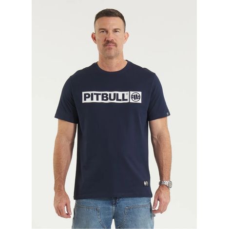 Pitbull Hilltop Baumwoll-T-Shirt, Marineblau, Größe L