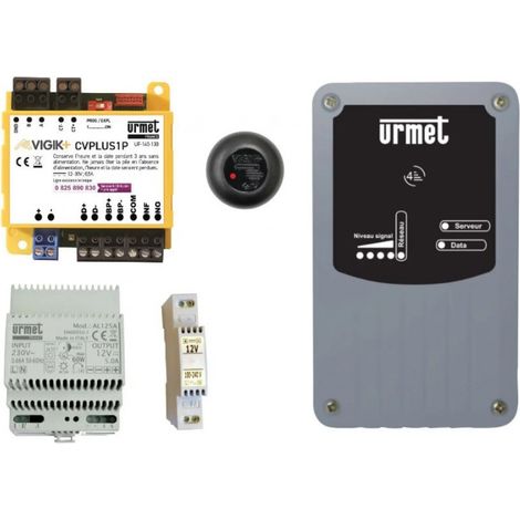 Kit complet avec alim centrale certifiée Vigik+ lecteur modem DATA Abo 10ans - URMET KDATACVPLUS1P