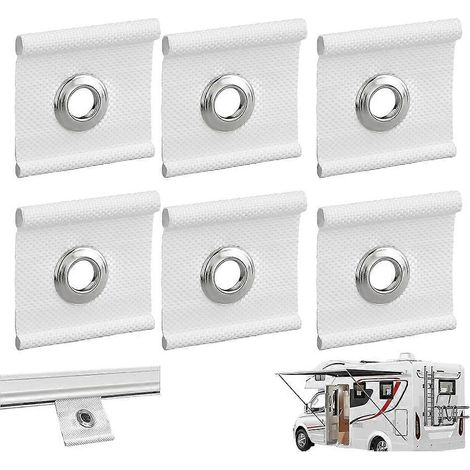Œillets de fixation pour rails d'auvent de 5 à 8 mm, bandes de fixation robustes avec œillets métalliques pour camping-cars, tentes et tentes de camping. (1/5)