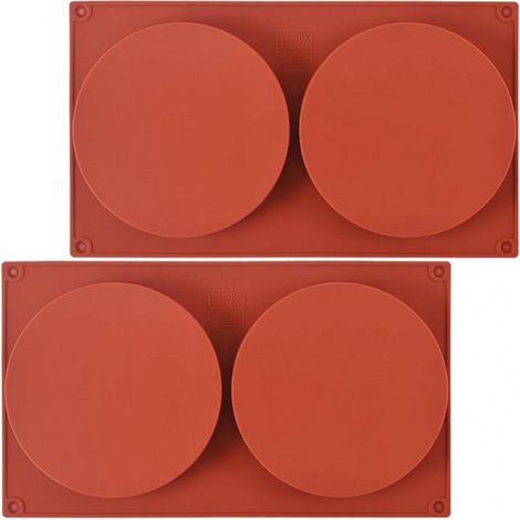Lot de 2 moules à gâteaux ronds en silicone de 13 cm - Antiadhésifs, démoulage rapide pour gâteaux à étages, cheesecakes, gâteaux