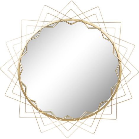 Espejo Metal Cristal 80X2,5X80 Dorado (1/4)