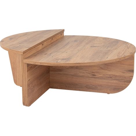 Runder Podium Couchtisch Atlantikkiefer 90cm POUL