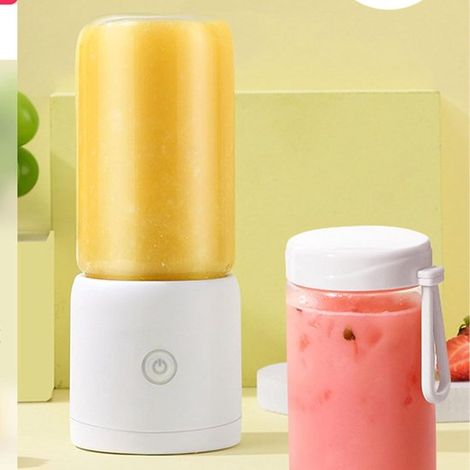 Mini spremiagrumi elettrico，spremiagrumi portatile，380 ml，8 lame，mini spremiagrumi multifunzionale，spremiagrumi per uso domestico (1/5)
