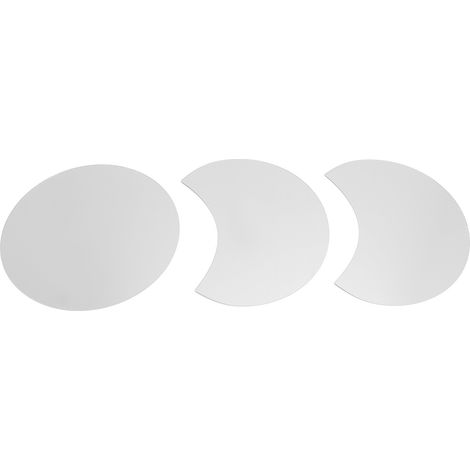 Sticker mural miroir rond à faire soi-même pour décorer le salon, le mur TV ou la chambre (argenté) (1/5)