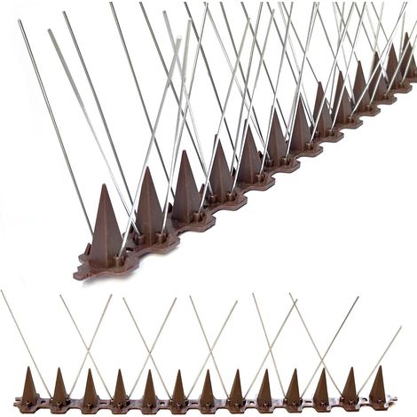 Grand Piques à Oiseaux en Acier Inoxydable pour clôture, Hauteur de 11cm, pour empêcher Les Pigeons, mouettes ou Animaux à l'arrêt, pour toiture, écureuil, clôture Anti-Escalade pour Mur (1/5)