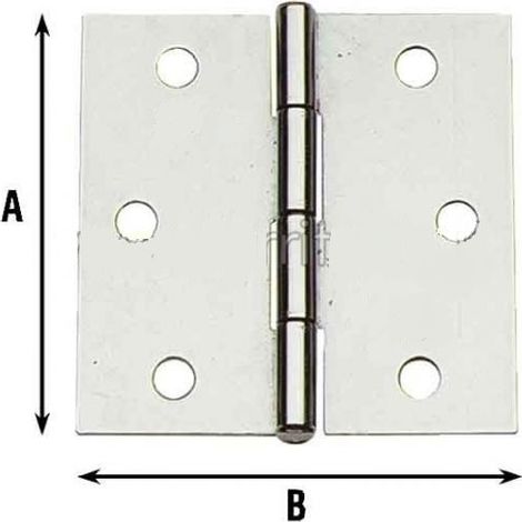 Cerniera Quadra Spina Fissa Zn  35X 35      121 Al (1/4)