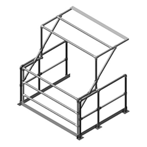 Kippbare Schleusenbarriere aus Aluminium – Palettenhöhe 1600 mm - SGPGTYDAL
