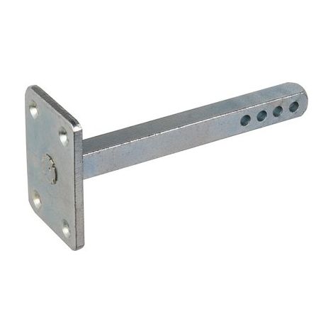 Duval – Tige carrée perforée sur platine 7 x 70 mm – Pour poignée de porte – Usage pour bois dur – Fixation solide et durable