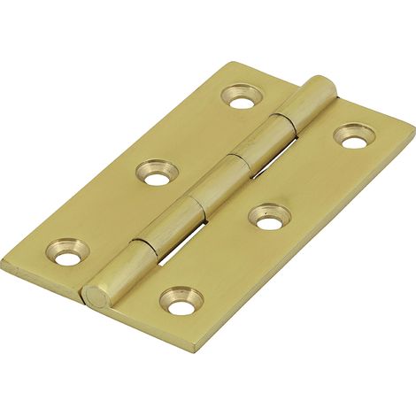TIMCO Solid Drawn Brass Hinges Polished Brass - 64 x 35
