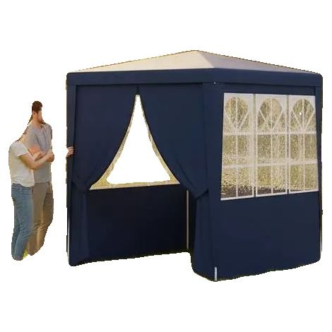 Carpa para fiestas, tela resistente, fácil montaje, verde militar (1/2)