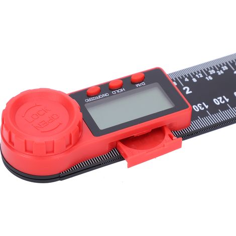 Rapporteur d'angle numérique, règle, instrument de mesure d'angle numérique, mesure à 360° sur 8 pouces, écran LCD. (1/5)
