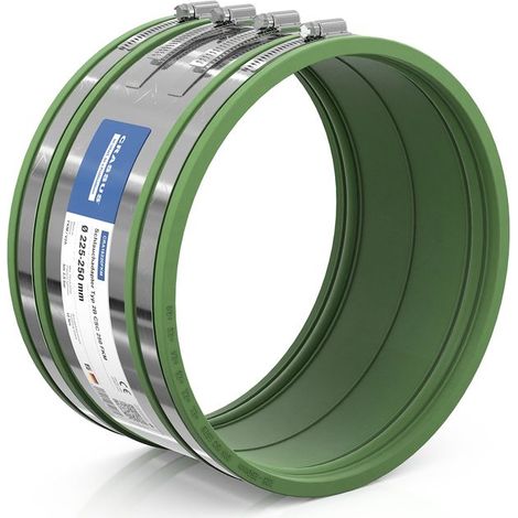 CR Schlauchadapter Typ 2B CSC 250 FKM (225-250mm), bis 2,5 bar, FKM / V2A