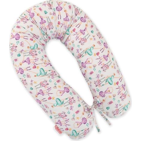 Funda de almohada de algodón para la almohada de embarazo larga - Bailarinas de ballet moradas (1/4)