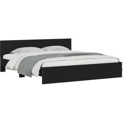 vidaXL Cadre de lit sans matelas noir 160x200 cm (1/5)
