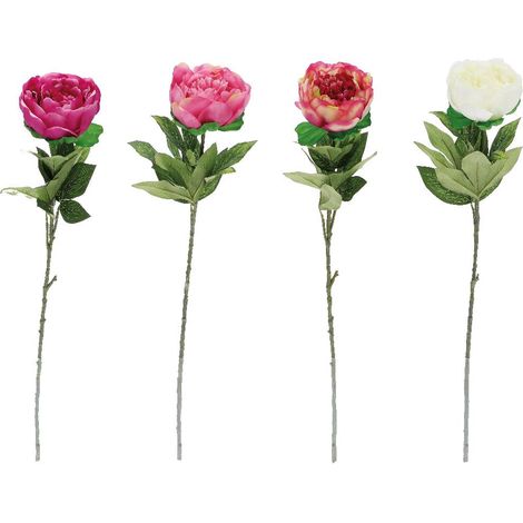 1 Pezzo Fiore con Ramo Decorativo Casa Peonia 80 cm 4 Colori (1/2)