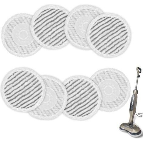 Lot de 8 tampons de rechange pour balai vapeur Shark S7001 S8001 S8201 S7201 S7000AMZ S7000 S7005 S7020 S7001C, nettoyeur vapeur et récurage tout-en-un, tampon lavable Dirt Grip Scrub (1/4)
