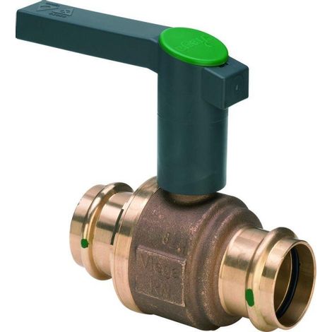 Viega Easytop Robinet à boisseau sphérique SC DN15 PN16 avec embouts à sertir bronze (1/3)