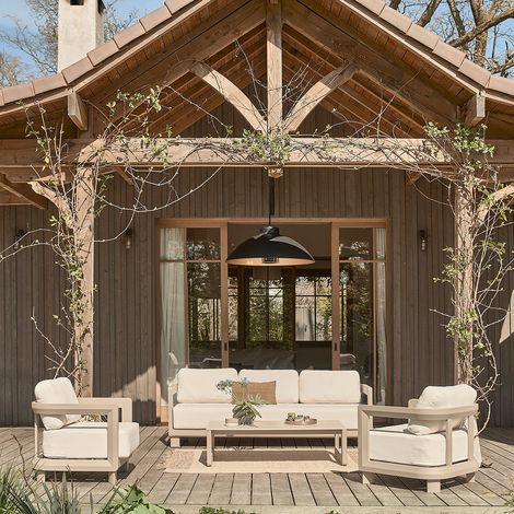 Salon bas de jardin en aluminium 5 personnes (1/5)
