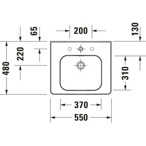 Duravit Soleil by Starck Waschtisch, 550x480mm, mit Überlauf und (1/5)