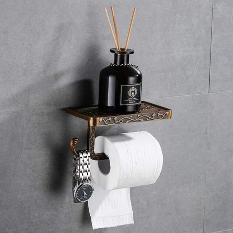 Wall mounted toilet paper holder Toilet paper holder Color Toilet paper holder Gold Bronze (1/4)