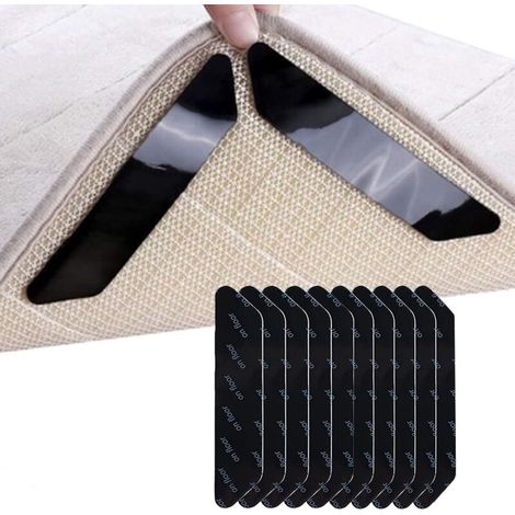 16 Pcs Tapis Grippers Aucun Résidu Et Réutilisable Antiderapant Tapis, Anti Derapant Tapis, Pinces De Coin Antidérapantes Tapis, Tapis Grippers (1/5)