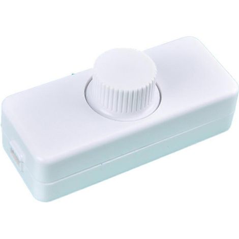Variateur LED réglable 220 V, interrupteur à bouton, contrôleur de variation d'intensité, blanc (1 pièce) (1/5)