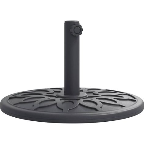 Base per ombrellone rotonda 45 x 31,5 cm 12 kg design elegante giardino terrazza in PE nero 020056645