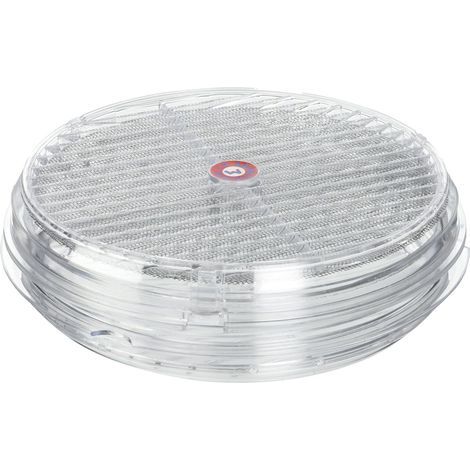 Pair of round ventilation grilles, 220 mm diameter, made of transparent methacrylate for windows, 22 mm thick (1/5)