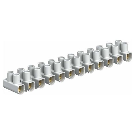OBO Bettermann Reihenlüsterklemme 6,0mm² Polypropylen weiß, 10 Stück, 2056224
