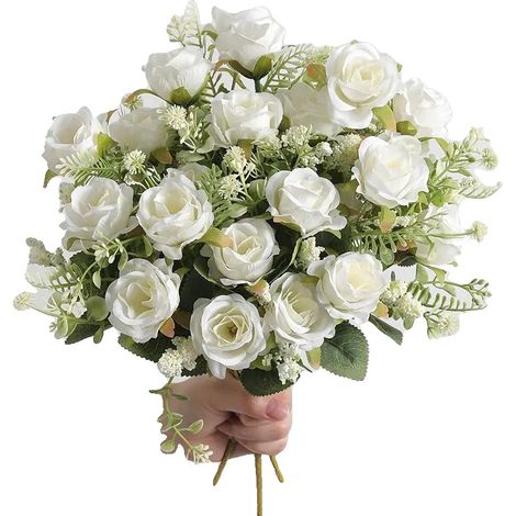 Blumenstrauß, Elegantes Design, Vielseitige Anwendungen, WEISS, 3Stück-e (1/2)