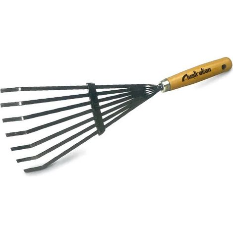 SCOPETTA IN ACCIAIO CON MANICO IN LEGNO 40cm MINIATTREZZO RASTRELLO AUSTRALIAN